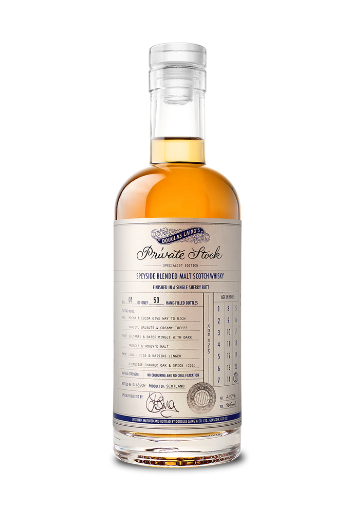 Private Stock Speyside Blended Malt 21 Years Old 50CL – Douglas